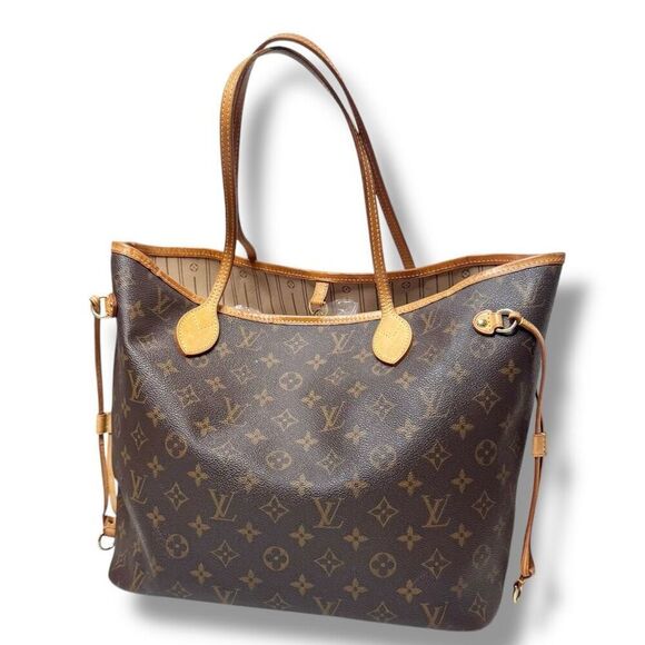 Louis Vuitton Pre-Owned 2017 Monogram Neverfull MM Tote Bag Classic Tan Lining - Picture 1 of 16